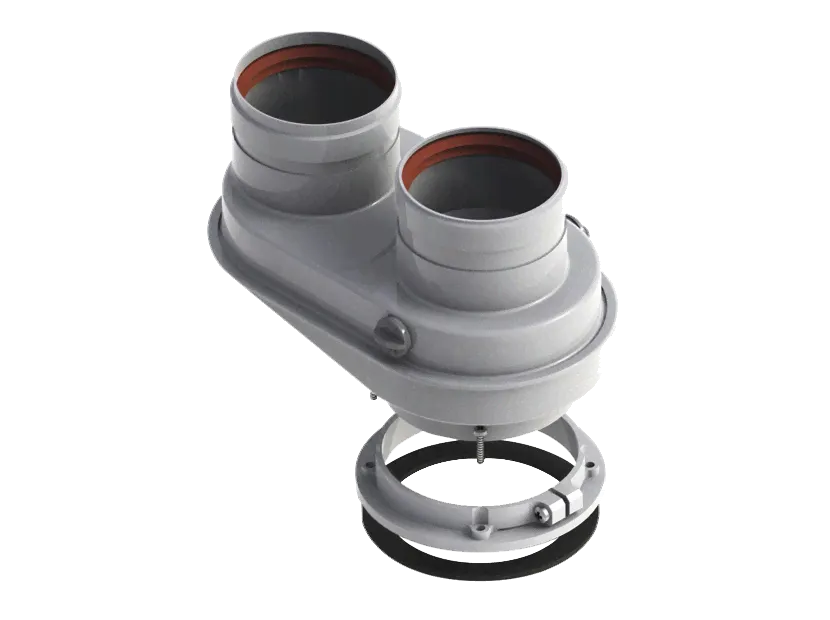 VIVAT Адаптер моноблочный универсальный d 80/80 мм (Все котлы, кроме Immergas и Navien 75/100)